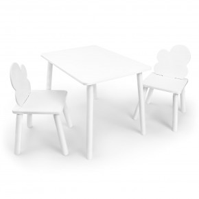 Детский комплект стол и два стула «Облачко» Rolti Baby (белый/белый, массив березы/мдф) в Екатеринбурге - mebel24.online | фото
