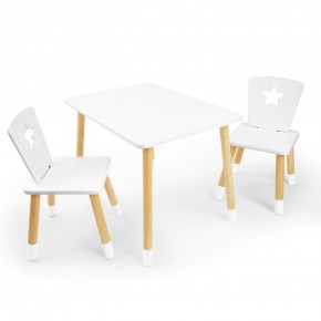 Детский комплект стол и два стула «Звезда» Rolti Baby (белый/береза, массив березы/мдф) в Екатеринбурге - mebel24.online | фото 1