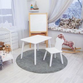 Детский комплект стол и стул «Мишка» Rolti Baby (белый/белый, массив березы/мдф) в Екатеринбурге - mebel24.online | фото 2