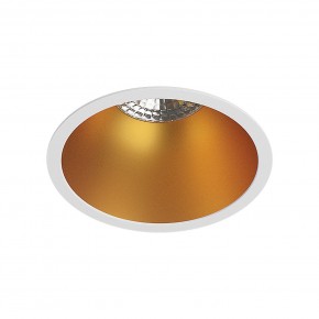 DK3026-WG Встраиваемый светильник, IP 20, 10 Вт, GU5.3, LED, белый/золотой, пластик в Екатеринбурге - mebel24.online | фото 1