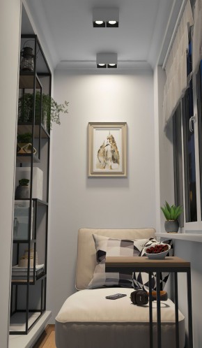 DK3085-WB+WH Светильник накладной IP 20, 10 Вт, GU5.3, LED, бело-черный/белый, пластик в Екатеринбурге - mebel24.online | фото 2