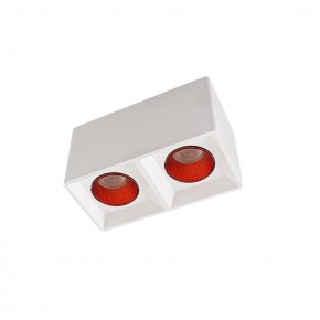 DK3085-WH+RD Светильник накладной IP 20, 10 Вт, GU5.3, LED, белый/красный, пластик в Екатеринбурге - mebel24.online | фото 1