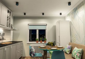 DK3090-BK+CY Светильник накладной IP 20, 10 Вт, GU5.3, LED, черный/голубой, пластик в Екатеринбурге - mebel24.online | фото 2