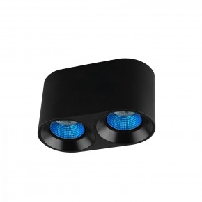DK3096-BK+CY Светильник накладной IP 20, 10 Вт, GU5.3, LED, черный/голубой, пластик в Екатеринбурге - mebel24.online | фото
