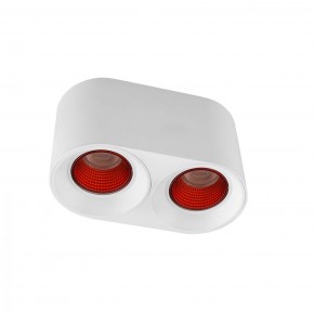 DK3096-WH+RD Светильник накладной IP 20, 10 Вт, GU5.3, LED, белый/красный, пластик в Екатеринбурге - mebel24.online | фото 1