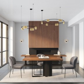 DK5060-BK+SG Бра ORBIT, IP20, 3000К, LED, 10 Вт, черный + сатинированное золото, алюминий в Екатеринбурге - mebel24.online | фото 6