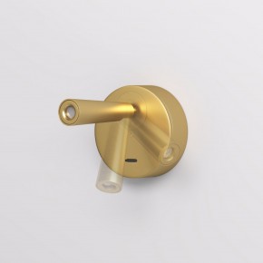 DK5072-SB Бра SHINE WALL со светодиодом, D104*H68, IP20, 3000К, 3W, RA?90, сатинированная латунь, алюминий в Екатеринбурге - mebel24.online | фото 3