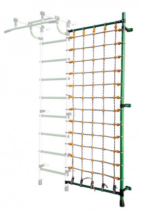 Дополнительная стойка к пристенному ДСК с сеткой для лазания, цв. зеленый в Екатеринбурге - mebel24.online | фото 1