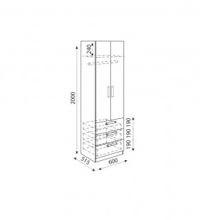 Дуглас (подростковая) М04 Шкаф с ящиками в Екатеринбурге - mebel24.online | фото 3