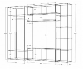 Гостиная Норден (Дуб Крафт белый) в Екатеринбурге - mebel24.online | фото 4