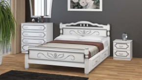 КАРИНА-5 Кровать из массива 1600 с 2-мя ящиками в Екатеринбурге - mebel24.online | фото 1