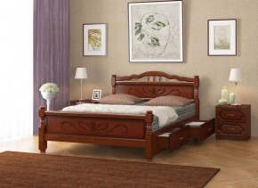 КАРИНА-5 Кровать из массива 1600 с 2-мя ящиками в Екатеринбурге - mebel24.online | фото 3
