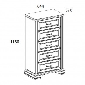 Комод 5S, MONAKO, цвет Сосна винтаж/дуб анкона в Екатеринбурге - mebel24.online | фото 2