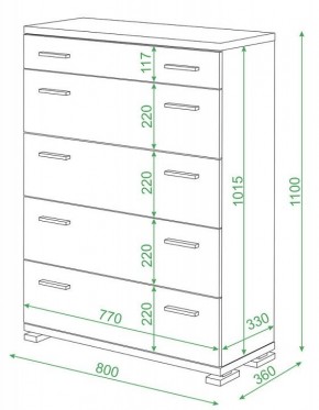 Комод Домино Лайт КМ-2 в Екатеринбурге - mebel24.online | фото 2