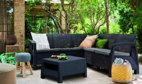 Комплект мебели угловой Корфу Релакс Сет (CORFU II RELAX SET) графит в Екатеринбурге - mebel24.online | фото 3