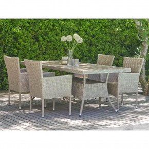 Комплект плетеной мебели AM-196/T196 Beige 4Pcs (4+1) в Екатеринбурге - mebel24.online | фото