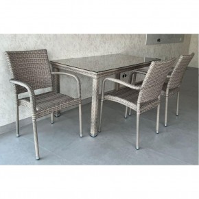 Комплект плетеной мебели T256C/Y376C-W85 Latte (4+1) + подушки на стульях в Екатеринбурге - mebel24.online | фото 2