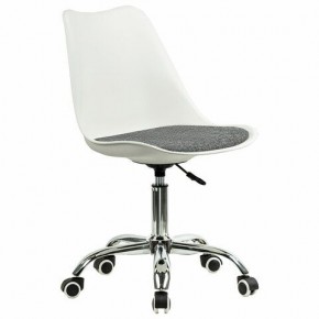 Кресло стул BRABIX "Eames MG-310 CH", хром, пластик белый, ткань серая, 532924 в Екатеринбурге - mebel24.online | фото 2