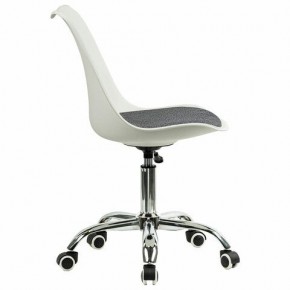 Кресло стул BRABIX "Eames MG-310 CH", хром, пластик белый, ткань серая, 532924 в Екатеринбурге - mebel24.online | фото 3