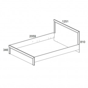 Кровать 120 , OLIVIA, цвет вудлайн крем/дуб анкона в Екатеринбурге - mebel24.online | фото 3