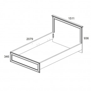 Кровать 140 с подъемником, TIFFANY, цвет вудлайн кремовый в Екатеринбурге - mebel24.online | фото 3