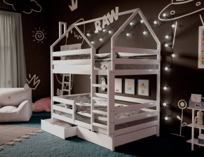 Кровать-домик двухъярусная 80*190 Белый в Екатеринбурге - mebel24.online | фото