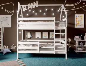 Кровать-домик двухъярусная 80*190 Белый в Екатеринбурге - mebel24.online | фото 2