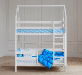 Кровать-домик двухъярусная 80*190 Белый в Екатеринбурге - mebel24.online | фото 4