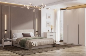 Кровать двойная №4 с основанием (Бежевый) в Екатеринбурге - mebel24.online | фото 3