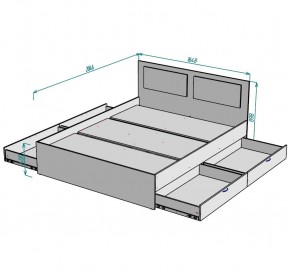 Кровать Ольга L34 (1600) 4 ящика в Екатеринбурге - mebel24.online | фото 2