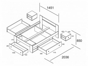 Кровать полутораспальная Стелла 140 СТЛ.132.07М в Екатеринбурге - mebel24.online | фото 2