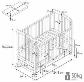 Кроватка Polini Kids Simple 304 в Екатеринбурге - mebel24.online | фото 9