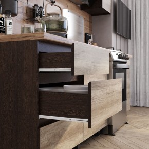 Кухня Энигма 1.6 м (венге/дуб каньон) в Екатеринбурге - mebel24.online | фото 2