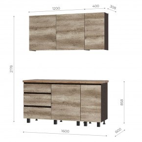 Кухня Энигма 1.6 м (венге/дуб каньон) в Екатеринбурге - mebel24.online | фото 5