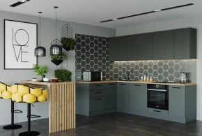 Кухня угловая Антрацит 2600х1600 (Стол. 38мм) в Екатеринбурге - mebel24.online | фото 1