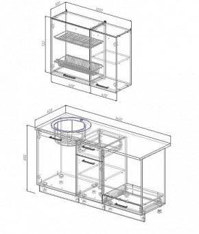 Кухонный гарнитур Жемчуг 1600 (Стол. 38мм) в Екатеринбурге - mebel24.online | фото 2