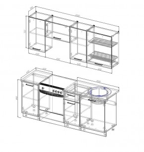 Кухонный гарнитур Латте 2000 (Стол. 26мм) в Екатеринбурге - mebel24.online | фото 2