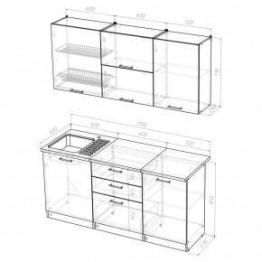 Кухонный гарнитур Лира Экстра 1700 в Екатеринбурге - mebel24.online | фото 4