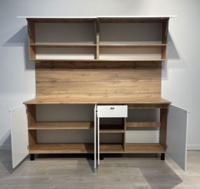 Кухонный гарнитур «Монако» 2.0 м Серия 2 МДФ с фрезеровкой (Дуб Золотой/Графит) в Екатеринбурге - mebel24.online | фото 7