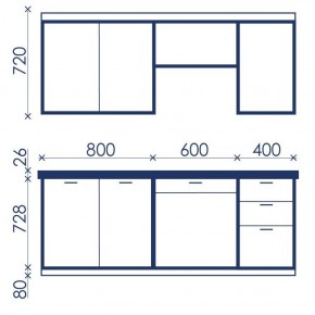 Кухонный гарнитур Ольвия-6 (1.8м) в Екатеринбурге - mebel24.online | фото 4