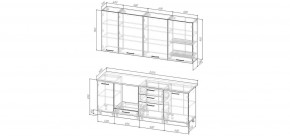 Кухонный гарнитур Санторини 2200 h 950 (Стол. 26мм) в Екатеринбурге - mebel24.online | фото 2