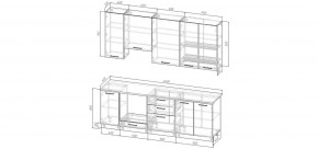 Кухонный гарнитур Санторини 2400 h950 (Стол. 26мм) в Екатеринбурге - mebel24.online | фото 2