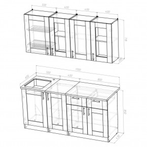 Кухонный гарнитур Симона демо 1700 (Венга/Дуб Сонома) в Екатеринбурге - mebel24.online | фото 2