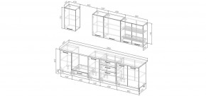 Кухонный гарнитур Смоки 2800 (Стол. 38 мм) в Екатеринбурге - mebel24.online | фото 2