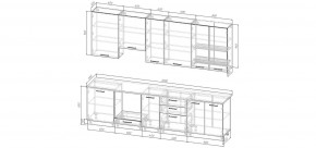 Кухонный гарнитур Смоки 3000 h950 (Стол. 38 мм) в Екатеринбурге - mebel24.online | фото 2