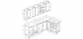 Кухонный гарнитур Старое Дерево 2600*1600 (Стол. 26мм) в Екатеринбурге - mebel24.online | фото 2