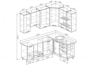 Кухонный гарнитур угловой Дели 2200*1600 (Стол. 26мм) в Екатеринбурге - mebel24.online | фото 2