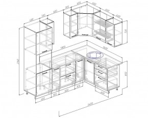 Кухонный гарнитур угловой Дели 2400*1600 (Стол. 26мм) в Екатеринбурге - mebel24.online | фото 2