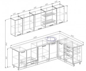 Кухонный гарнитур угловой Дели 2600*1600 (Стол. 26мм) в Екатеринбурге - mebel24.online | фото 2