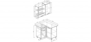 Кухонный гарнитур угловой Каппучино 1000*1000 (Стол. 26мм) в Екатеринбурге - mebel24.online | фото 2